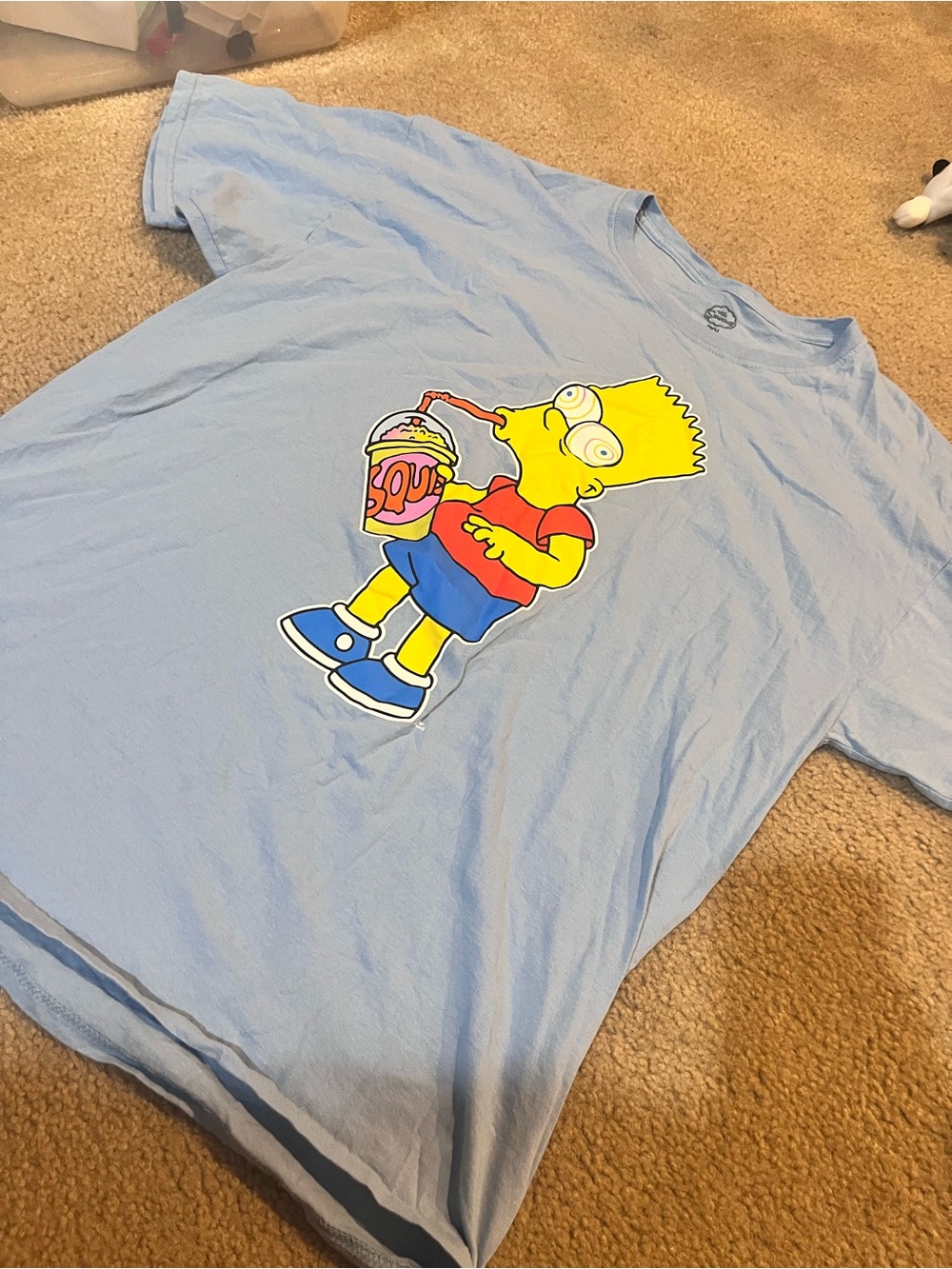 Light Blue Bart Simpson Graphic T-Shirt men’s XL